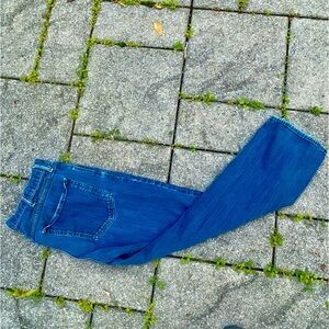 Navy blue baggy jeans